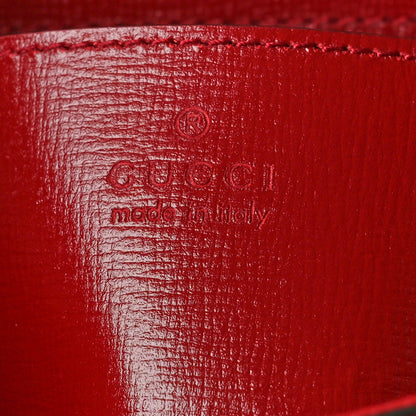 Gucci Azalea Calfskin Web Monochrome Horsebit 1955 Shoulder Bag New Cherry Red 7 of 11