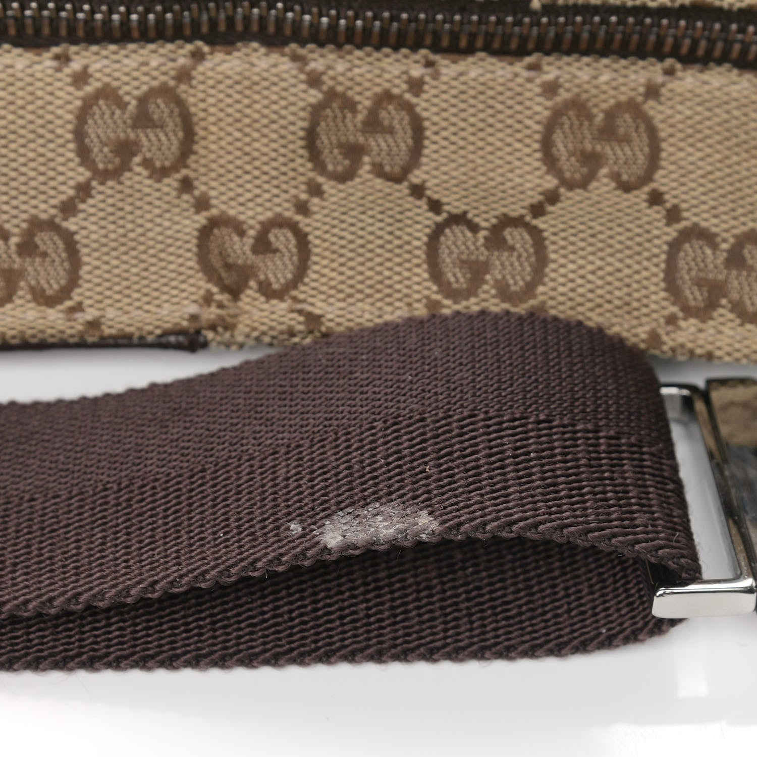 Gucci GG Monogram Double Pocket Belt Bag Dark Brown 11 of 11
