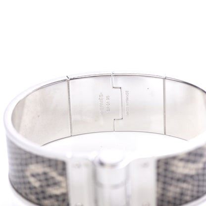 Hermes Lizard Charniere Cuir Wide Hinged Bracelet M Ombre 4 of 7