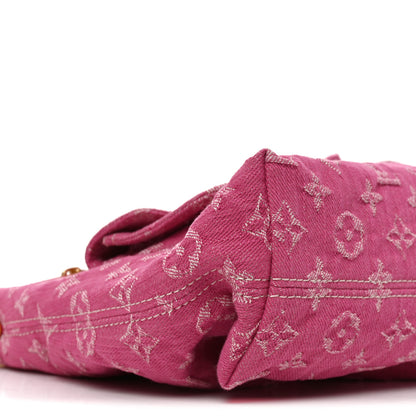 Louis Vuitton Denim Baggy PM Fuchsia 8 of 9