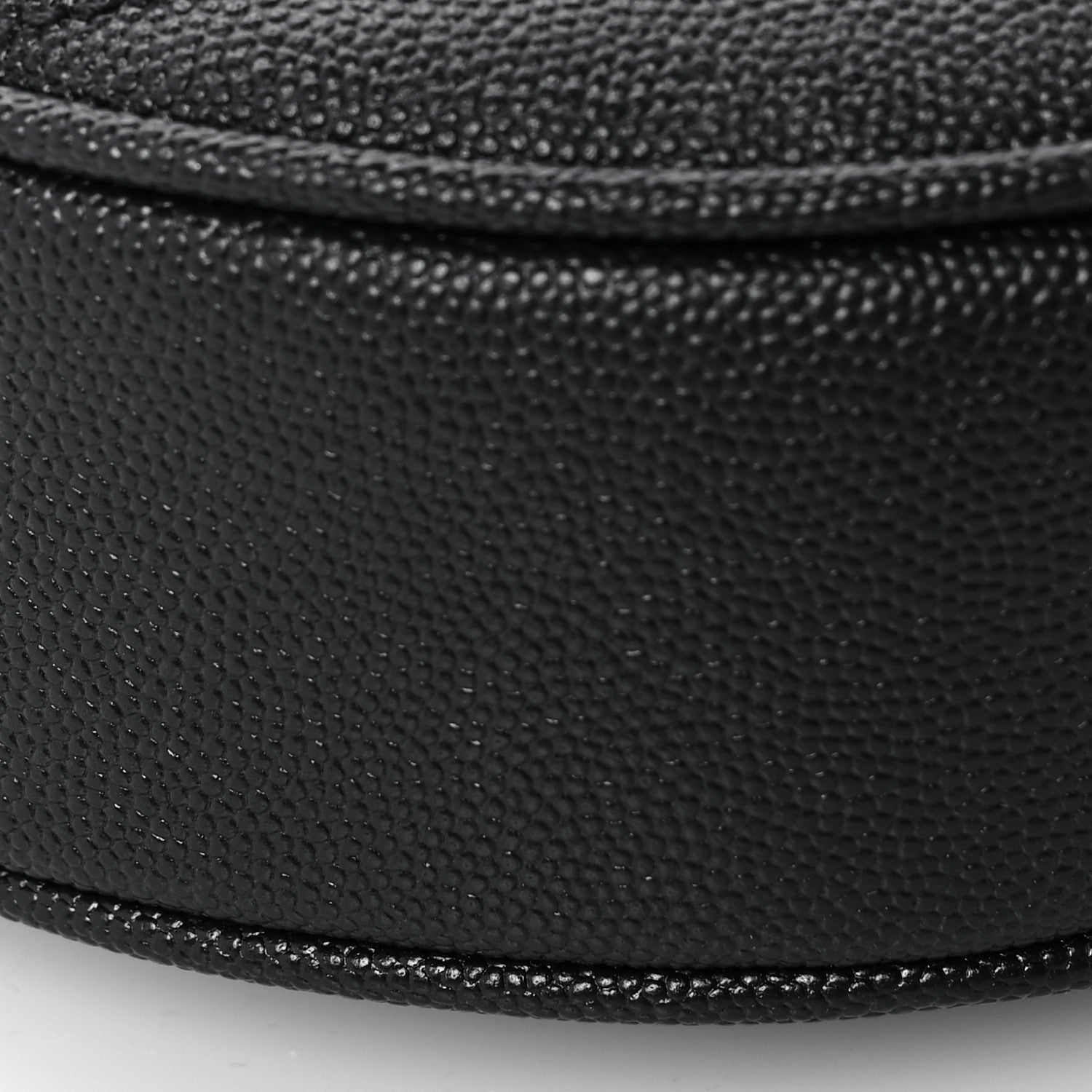 Saint Laurent Grain De Poudre Matelasse Chevron Quilted Round Vinyle Camera Bag Deep Marine 7 of 9