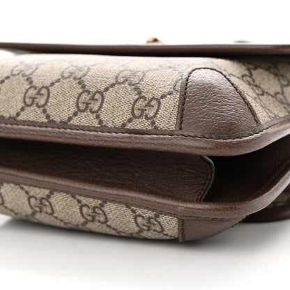 Gucci GG Supreme Monogram Web Small Neo Vintage Double Flap Messenger Bag Beige New Acero 10 of 12