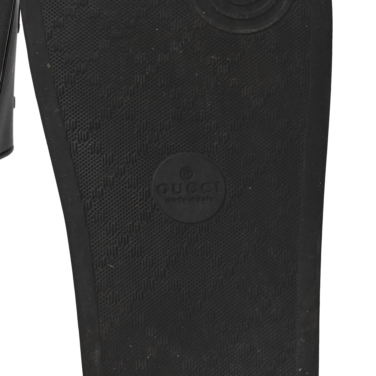 Gucci Rubber Womens Logo Slide Sandals 38 Black 6 of 12