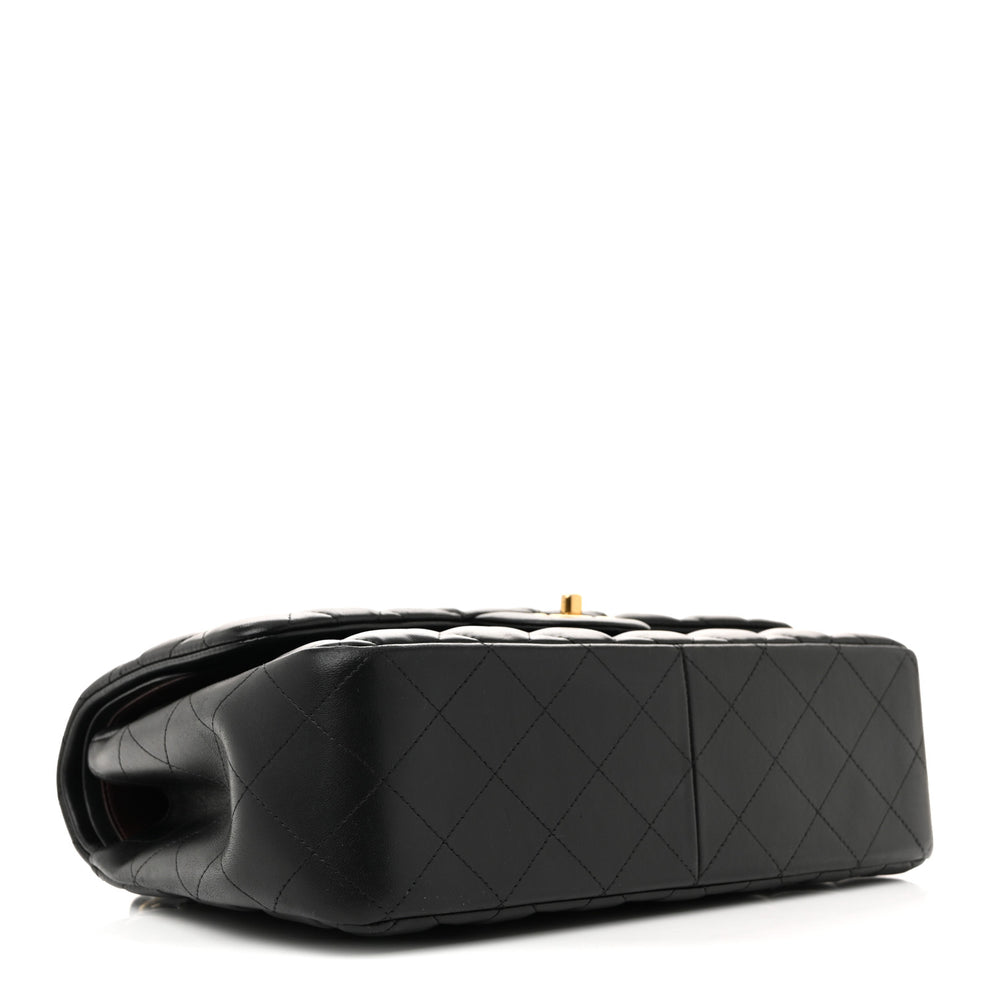 Chanel Lambskin Quilted Jumbo Double Flap Black 1780177 – FASHIONPHILE