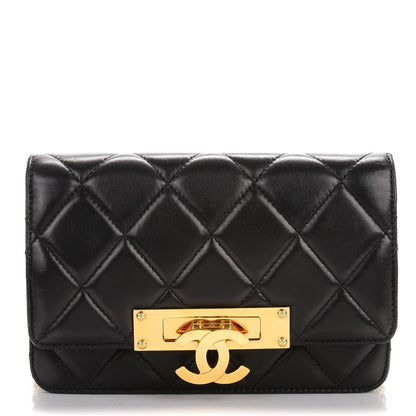 Chanel Lambskin Quilted Golden Class Wallet on Chain WOC Black 1 of 7