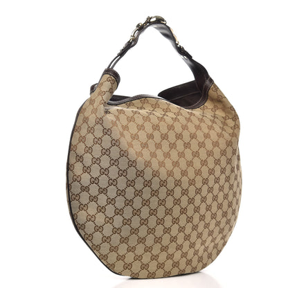 Gucci Monogram Large Wave Hobo Dark Brown 3 of 10