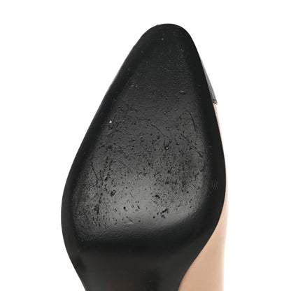Chanel Lambskin Cap Toe Pearl Pumps 38.5 Beige Black 9 of 15
