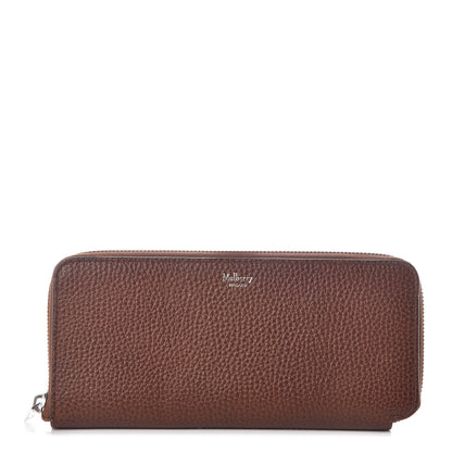Mulberry Natural Grain Leather Zip Around Wallet Oak 1 of 9