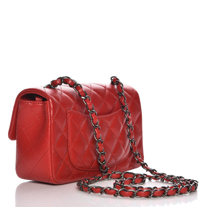 Chanel Caviar Quilted Mini Rectangular Flap Red 3 of 7