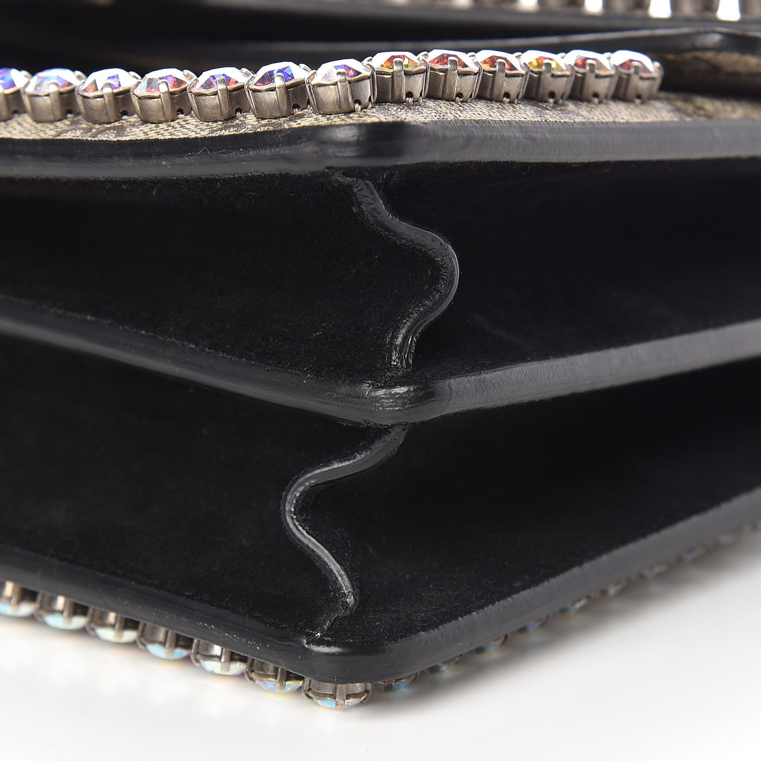 Gucci GG Supreme Monogram Crystal Small Dionysus Shoulder Bag Black 10 of 14