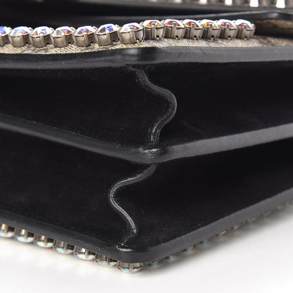 Gucci GG Supreme Monogram Crystal Small Dionysus Shoulder Bag Black 10 of 14
