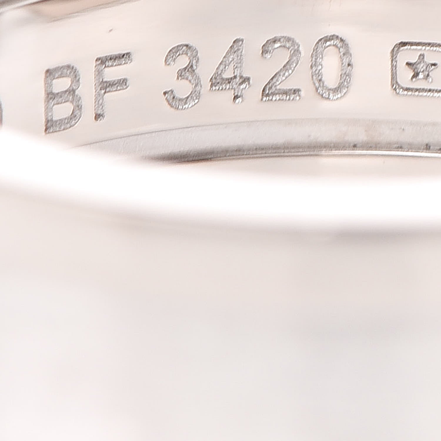Cartier 18K White Gold 6.5mm C De Ring 49 4.75 6 of 6