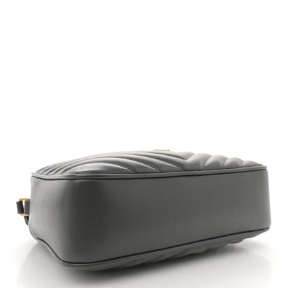 Saint Laurent Calfskin Matelasse Monogram Lou Camera Bag Storm 4 of 12