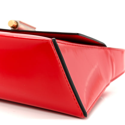 Salvatore Ferragamo Brushed Calfskin Small Geometric Prisma Shoulder Bag Flame Red 9 of 9