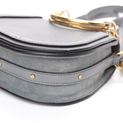 Chloe Calfskin Suede Small Nile Bracelet Bag Cloudy Blue 11 of 12