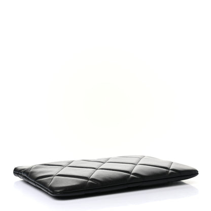 Chanel Goatskin Quilted Large Chanel 19 Pouch Black 4 of 8