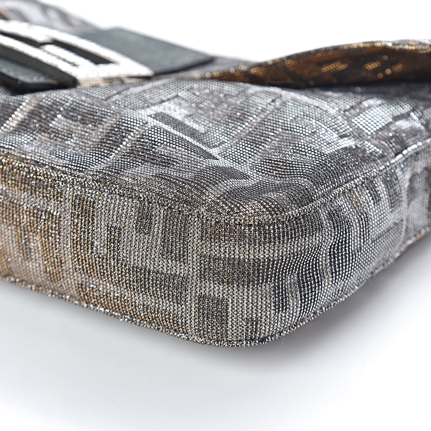 Metallic Lurex Zucca Vitello Baguette Oro Argento