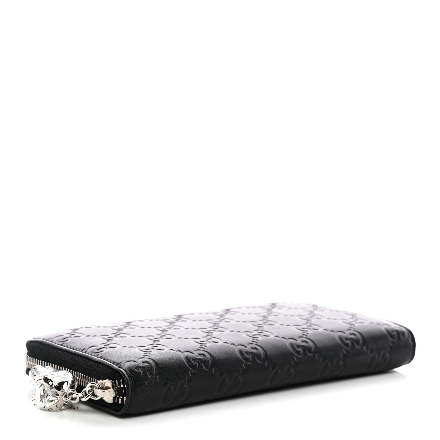 Gucci Guccissima Large Twins Zip Around Wallet Black 4 of 8