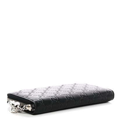 Gucci Guccissima Large Twins Zip Around Wallet Black 4 of 8