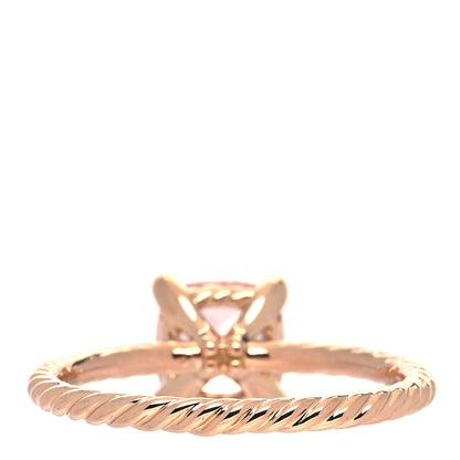 David Yurman 18K Rose Gold Diamond Morganite 7mm Chatelaine Ring 54 7 3 of 4