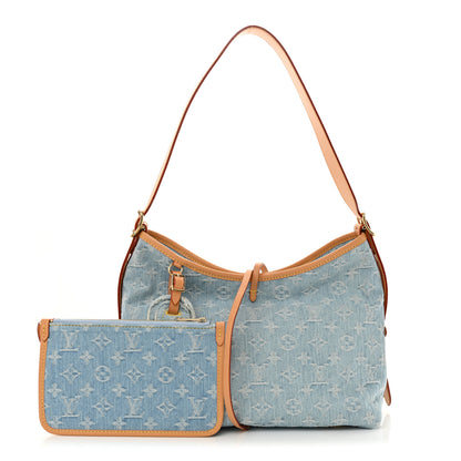 Louis Vuitton Monogram Denim CarryAll PM Sky Blue 3 of 11