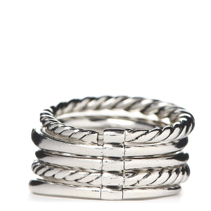 David Yurman Sterling Silver 18K Yellow Gold Wide Pure Form Ring 55 7.25 3 of 5