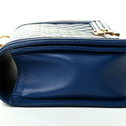 Chanel Lambskin Quilted New Medium Boy Flap Dark Blue 8 of 8