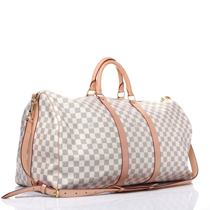 Louis Vuitton Damier Azur Keepall Bandouliere 55 3 of 30
