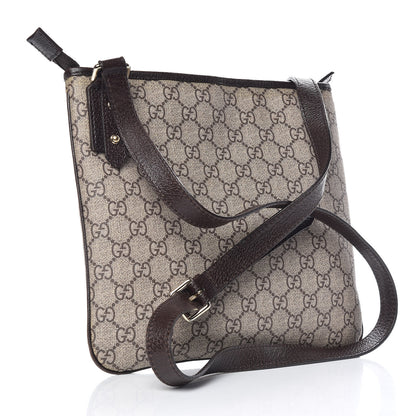 Gucci GG Plus Monogram Flat Messenger Beige Dark Brown 3 of 9
