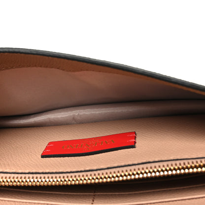 Valentino Garavani Grainy Calfskin Vlogo Wallet On Chain Rose Cannelle 6 of 9