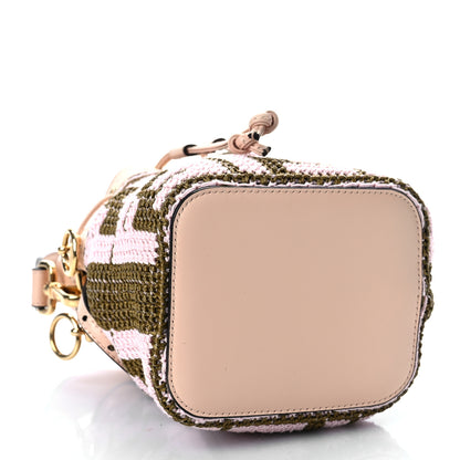 Fendi Raffia Vitello King F is Fendi FF Crochet Mini Mon Tresor Bucket Bag Natural Light Rose 4 of 8