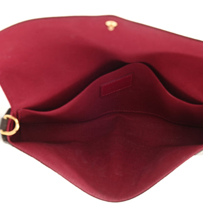 Louis Vuitton Monogram Pochette Felicie Chain Wallet Fuchsia 6 of 9