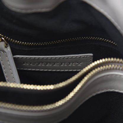 Burberry Calfskin Raffia Shoulder Bag Light Beige 8 of 14