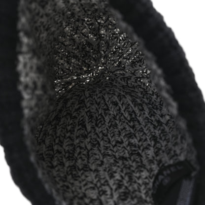 Chanel Cashmere CC Beanie Hat Black White 4 of 5