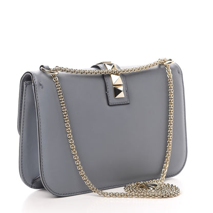 Valentino Garavani Vitello Medium Glam Lock Rockstud Flap Grey 3 of 19