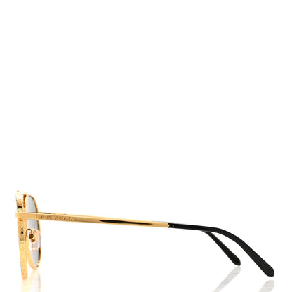 Louis Vuitton X NBA Metal Monogram LV Catch Pilot Sunglasses Z1412W Gold 3 of 7