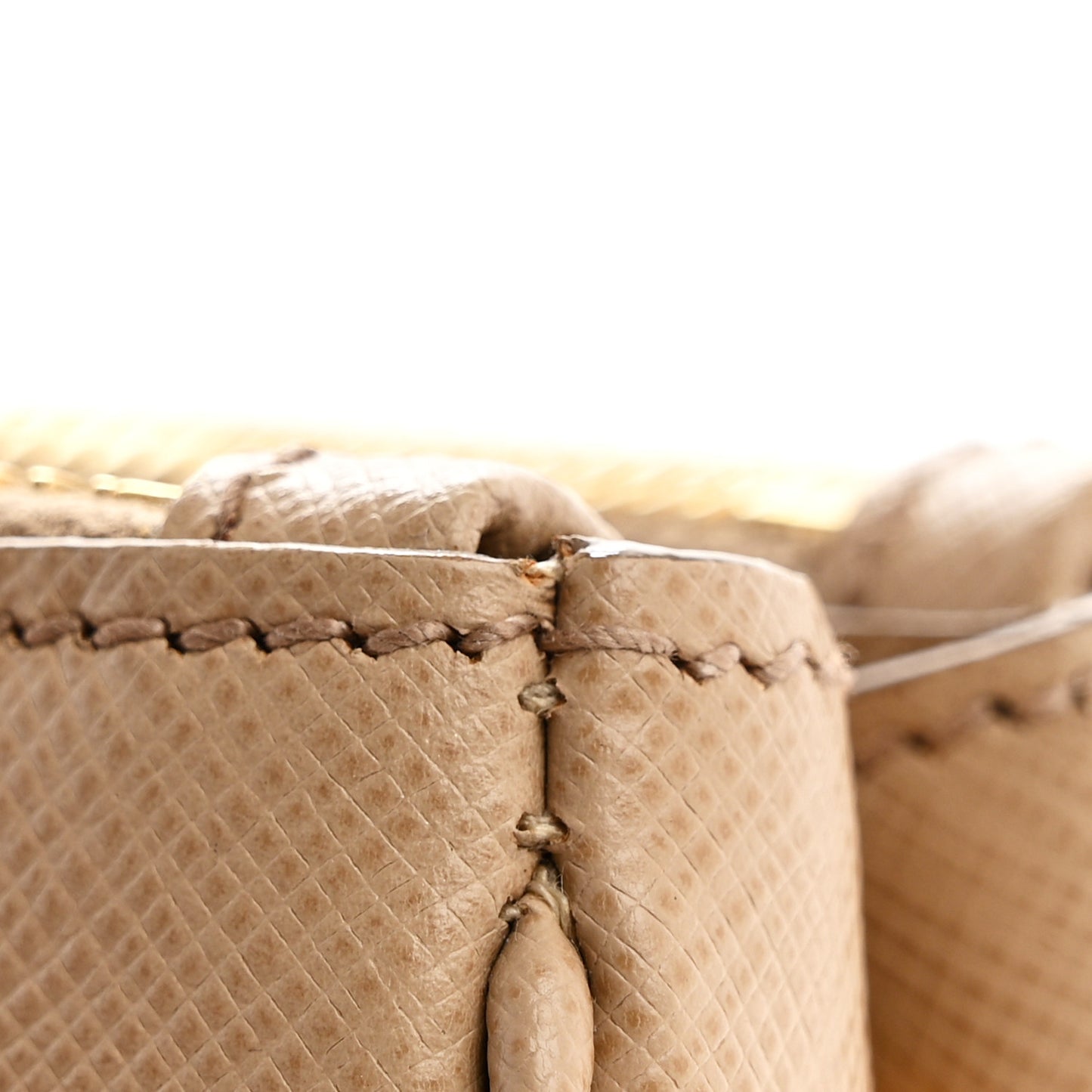 Saffiano Lux Mini Galleria Double Zip Tote Sabbia