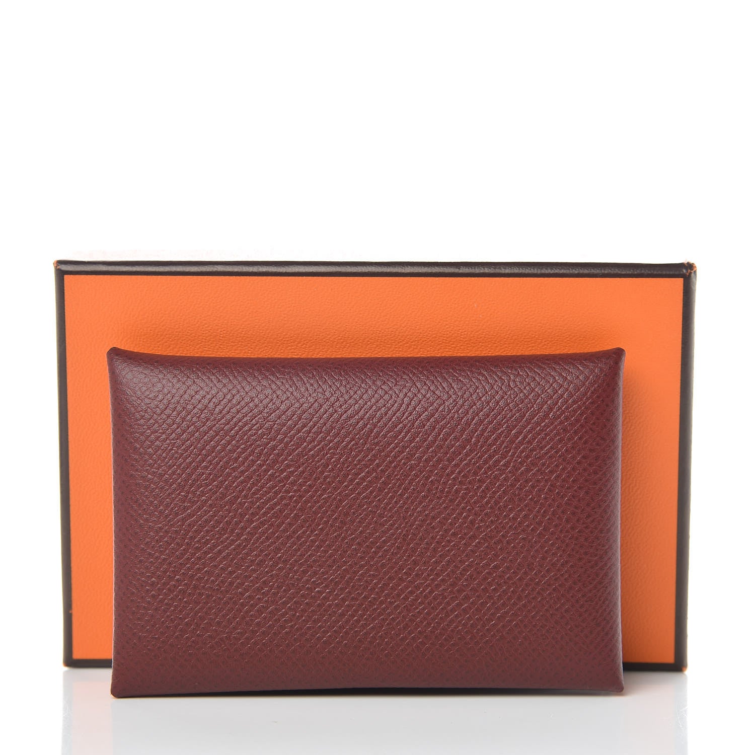 Hermes Epsom Calvi Card Case Rouge H 8 of 8