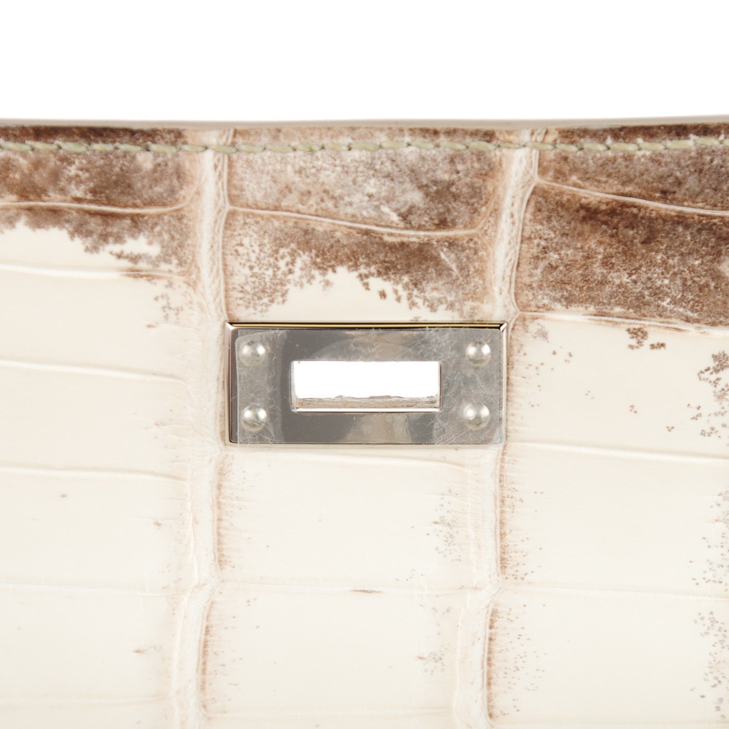 Hermes Matte Niloticus Crocodile Himalaya Kelly Retourne 25 White 27 of 32