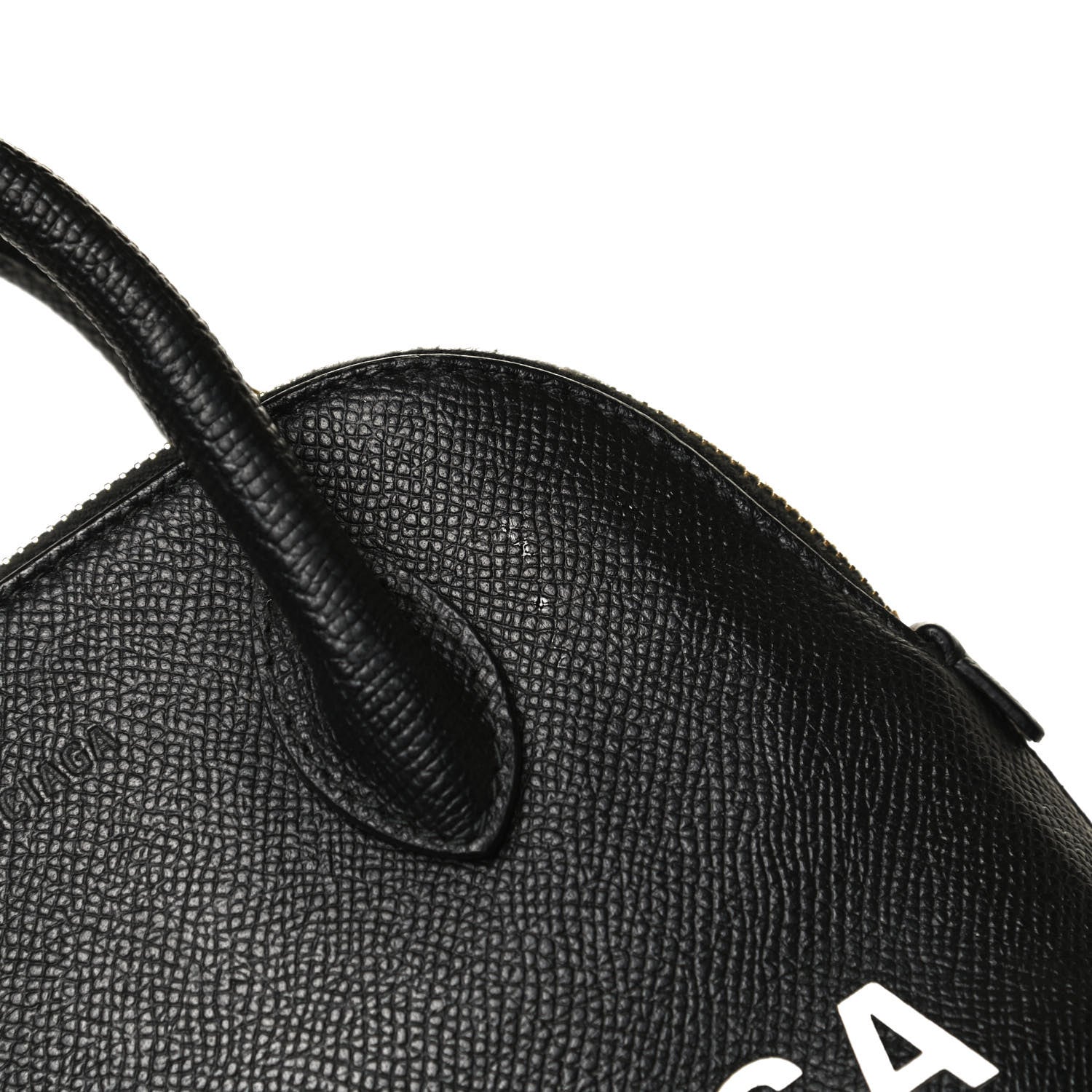Balenciaga Signature Grained Calfskin XXS Ville Top Handle Bag Black White 13 of 13