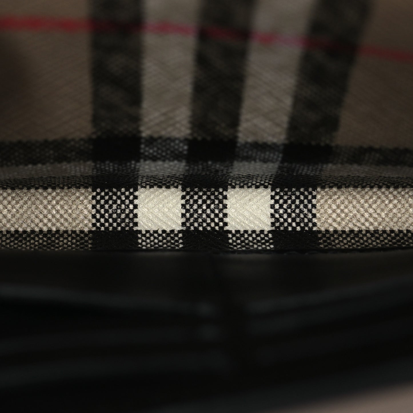 Vintage Check Calfskin Halton Wallet Black