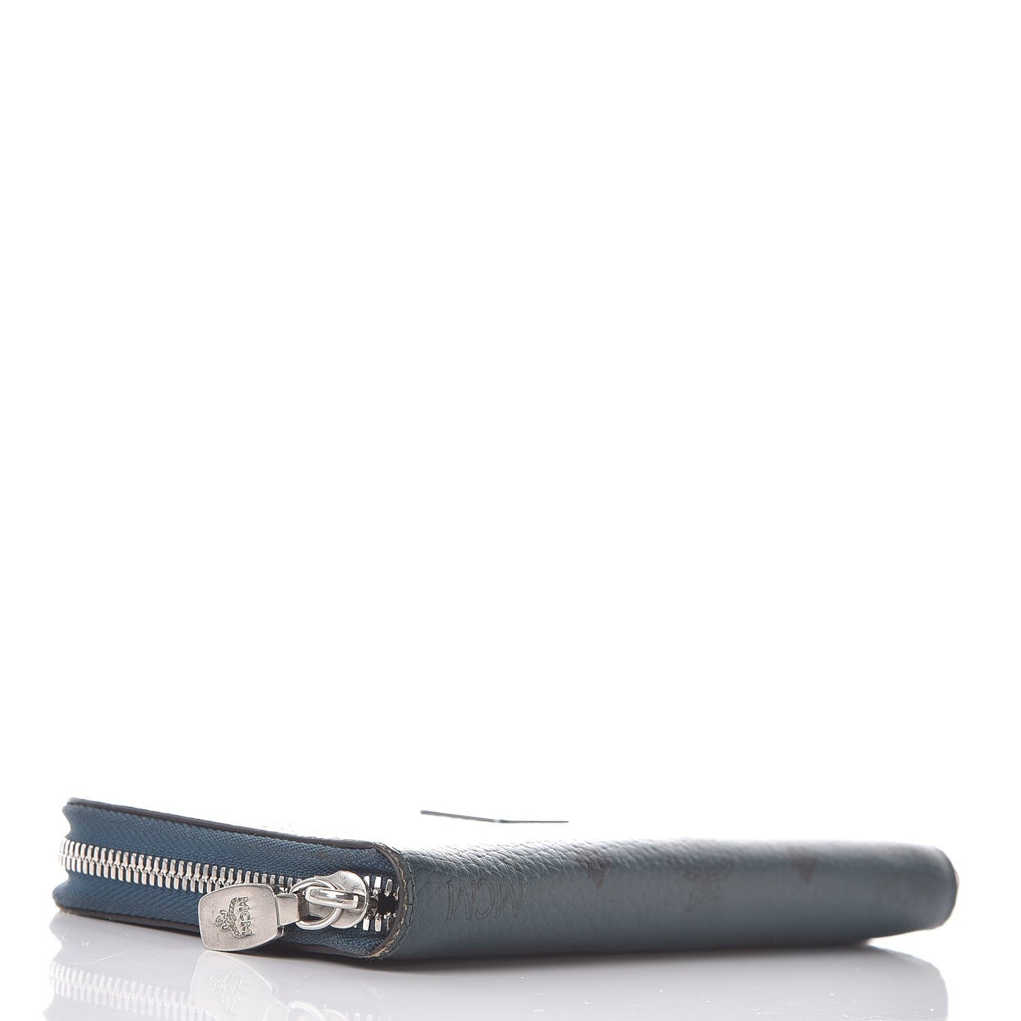 Heritage Visetos Large Zip Around Wallet Blue
