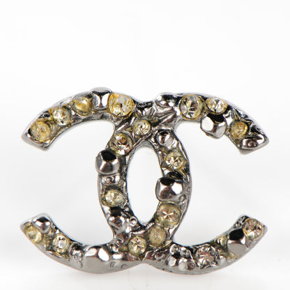 Chanel Crystal CC Earrings Silver 4 of 7