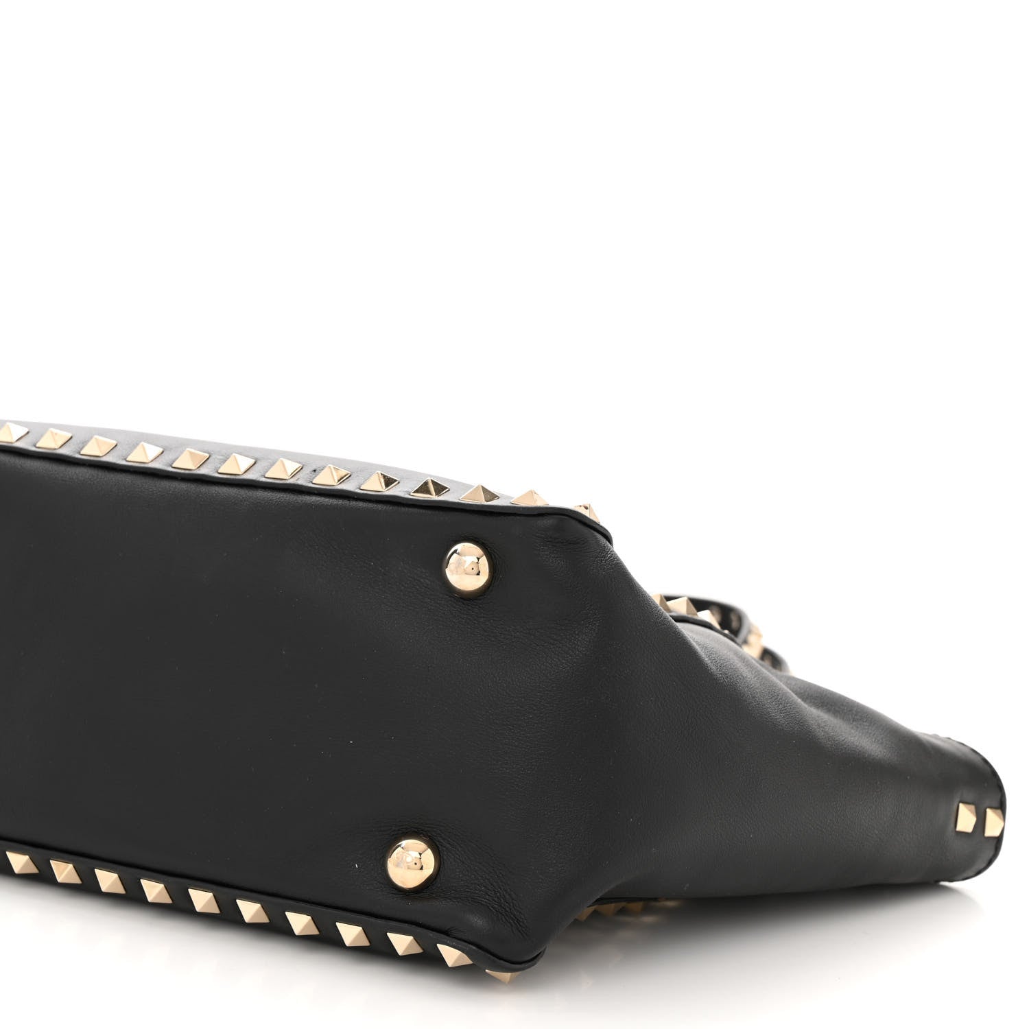 Valentino Garavani Vitello Small Rockstud Tote Black 9 of 10