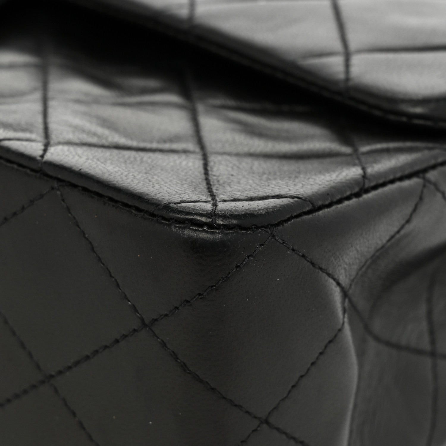 Chanel Lambskin Quilted Medium Double Flap Black 12 of 16