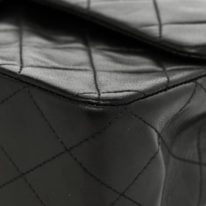 Chanel Lambskin Quilted Medium Double Flap Black 12 of 16