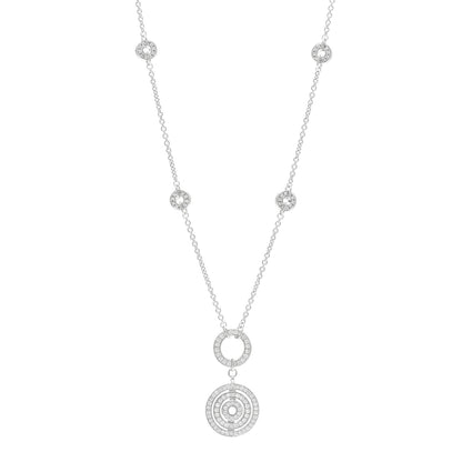 Bulgari 18K White Gold Diamond Astrale Cerchi Necklace 1 of 4