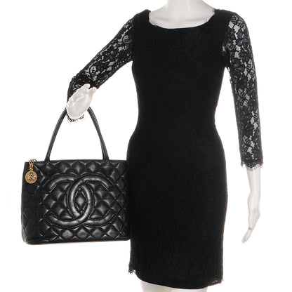 Chanel Caviar Medallion Tote Black 2 of 7