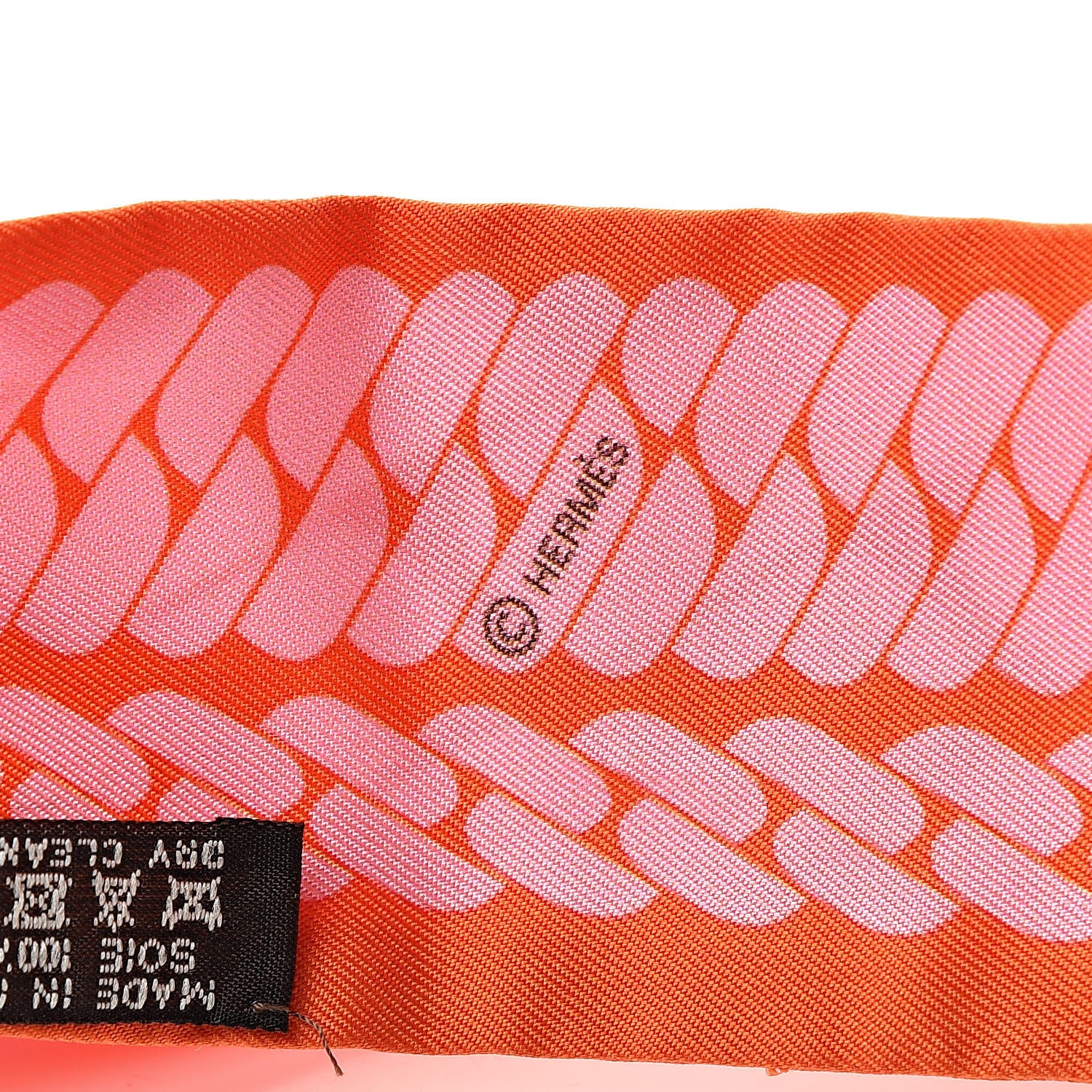 Hermes Silk Clic C'est Noue Twilly Orange Rose Poudre 5 of 6