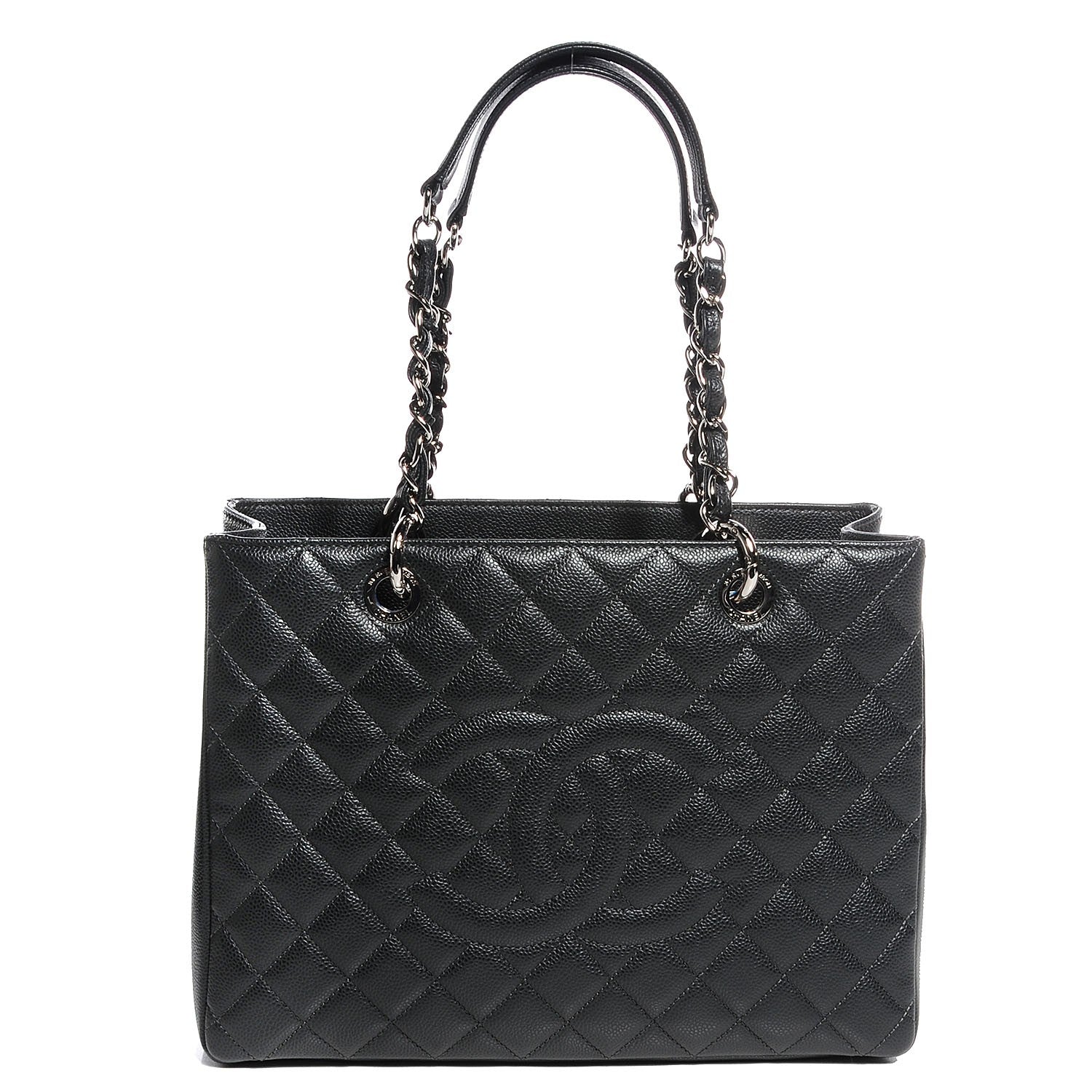 Chanel Caviar Grand Shopping Tote GST Dark Grey 1 of 15